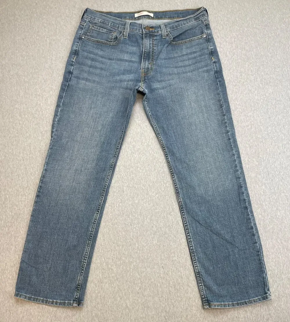 Levis Jeans Mens‎ 34 x 30 Blue Cotton Blend Stretch Signature Straight